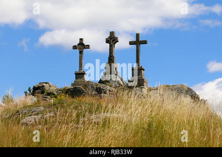 Trinity Kreuze wurde 1849 von den Bürgerinnen und Bürgern des Dorfes Prameny gemacht. Sie wurden als Dank für die Heilung. Stockfoto