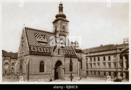 St. Markus-Kirche in Zagreb, Kroatien Stockfoto