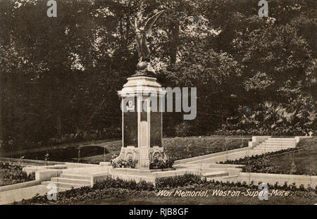 War Memorial, Grove Park, Weston-Super-Mare, Somerset Stockfoto