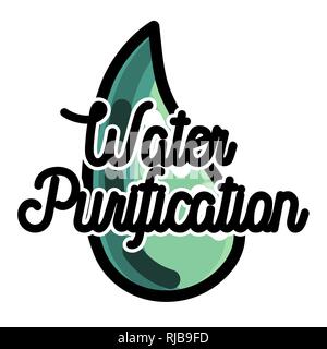 Farbe vintage Wasseraufbereitung Emblem. Vector Illustration, EPS 10. Stock Vektor