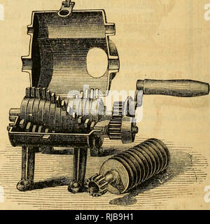 . Karl V. Mapes'. Landwirtschaftliche Maschinen. Abb. 230. Abb. 231. Perry's Patent Fleisch schneiden.. Bitte beachten Sie, dass diese Bilder sind von der gescannten Seite Bilder, die digital für die Lesbarkeit verbessert haben mögen - Färbung und Aussehen dieser Abbildungen können nicht perfekt dem Original ähneln. extrahiert. Mapes, Charles Victor, 1836-1916. [Aus dem alten Katalog]. New York, M'Crea&amp; Miller Stockfoto