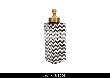 Elegante Glas Vase isoliert auf einem weißen Hintergrund (Glas, leer, Vase) Stockfoto