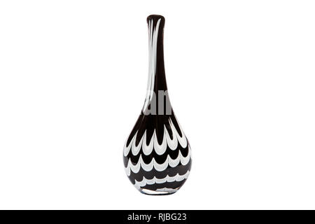 Elegante Glas Vase isoliert auf einem weißen Hintergrund (Glas, leer, Vase) Stockfoto