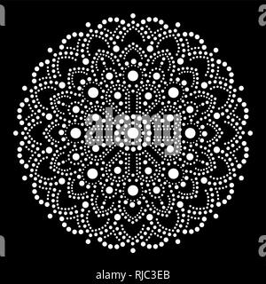 Aborigines Malerei dot Mandala, Australische ethnischen Design, vector dots Muster ethnischen Stil Stock Vektor