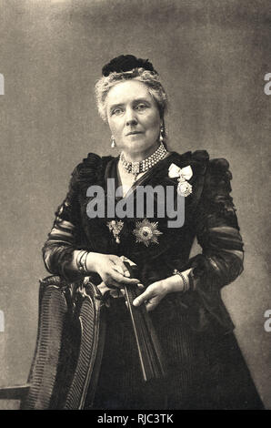 Prinzessin Victoria, Princess Royal von Großbritannien, Krone Prinzessin von Preußen, der späteren Kaiserin von Preußen (1840-1901). Hier sehen Sie später im Leben, trägt eine Perle Halsband und passenden Ohrringen. Als "Vicky" bekannt, sie war das älteste Kind der Königin Victoria und Prinz Albert. Sie heiratete Kronprinz Friedrich Wilhelm von Preußen) später Friedrich III. im Jahr 1859 und war die Mutter von Kaiser Wilhelm II. Stockfoto