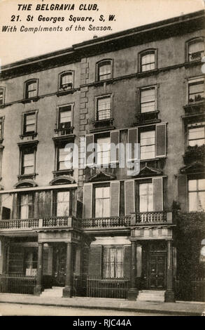 Die belgravia Club, 21 St George Square, Pimlico, London Stockfoto