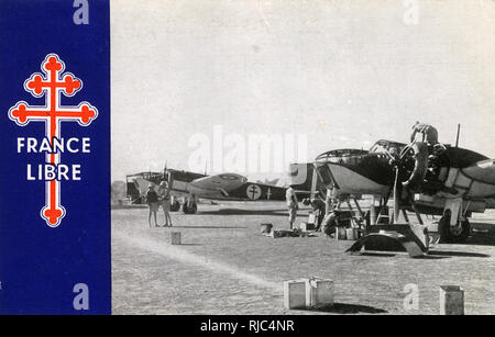 WW2 - Die Freie Französische Luftwaffe in Afrika Stockfoto