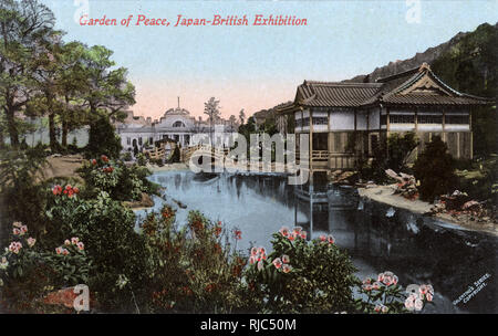 Japanisch-Britische Ausstellung - Weiße Stadt - Garten des Friedens Stockfoto