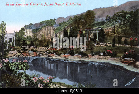 Japanisch-Britische Ausstellung - Weiße Stadt - Japanische Gärten Stockfoto