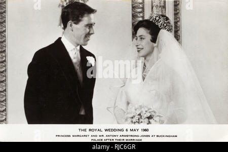 Königliche Hochzeit, Prinzessin Margaret und Anthony Armstrong-Jones Stockfoto