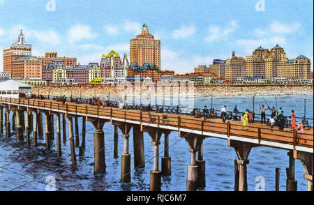 Blick vom Million Dollar Pier, Atlantic City, New Jersey. Stockfoto