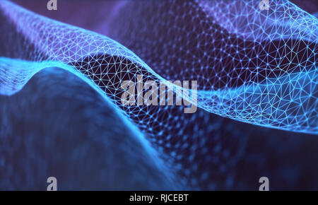 Farbenfrohe abstrakte Bild mit organischen Formen. Netzwerkverbindung, Hintergrund Technologie Konzept. Stockfoto