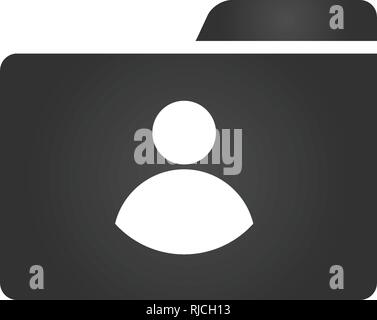 Ordnersymbol mit Symbol Benutzer in trendigen Flat Style auf weißem Hintergrund, für Ihre Web site Design, App, Logo, UI. Vector Illustration Stock Vektor