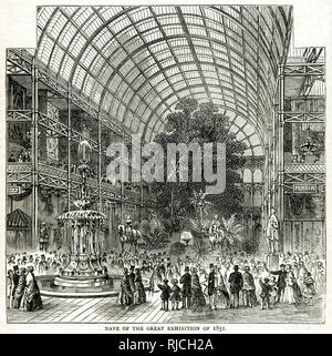 Außenansicht der Großen Ausstellung von 1851 Stockfoto