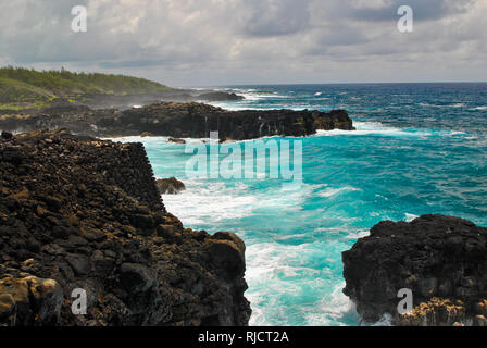 Meer an Eau Blue Beach Mauritius Stockfoto