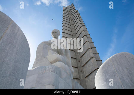 Plaza de la Revolución Revolution in Havanna Kuba, Memorial an Marti jose, Stockfoto