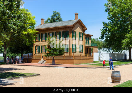 SPRINGFIELD, IL - Juli 11, 2018 - Lincoln Home National Historic Site (U.S. National Park Service) Stockfoto