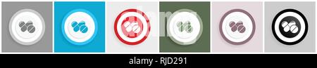 Medizin Icon Set, Vektorgrafiken in 6 Optionen für Web Design und mobile Anwendungen Stock Vektor