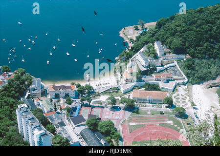 Nachbarschaft von urca in Rio de Janeiro von der Spitze des Hügels von urca gesehen Stockfoto