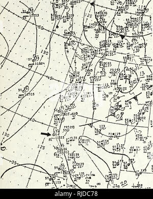 . Änderungen in der Kalifornischen aktuelle System beobachtet aus nördlichen Kalifornien während Juli-August 1986. Meereskunde, Ozeanographie Pacific Coast (Calif); Meeresströmungen im Pazifischen Ozean; Messung; Upwelling (Ozeanographie). Abbildung 3.8 Einstellung der Polwärts Winde unmittelbar nach der OPTOMA 21 Kreuzfahrt, 06 Z, 23. Juli 1986. 31. Bitte beachten Sie, dass diese Bilder sind von der gescannten Seite Bilder, die digital für die Lesbarkeit verbessert haben mögen - Färbung und Aussehen dieser Abbildungen können nicht perfekt dem Original ähneln. extrahiert. Beasley, Michael E.; Batteen, Mary L.. Monterey, Kalifornien Stockfoto