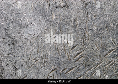 Nahaufnahme der verkratzt und verbeult distressed Aluminium Hintergrund Stockfoto