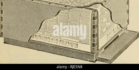 . Catálogo ilustrado de los enseres apicultores de para. Biene Kultur. ENSEBES DE EOOT. Tapa doble, telescópica, Para colmenas.. Bitte beachten Sie, dass diese Bilder sind von der gescannten Seite Bilder, die digital für die Lesbarkeit verbessert haben mögen - Färbung und Aussehen dieser Abbildungen können nicht perfekt dem Original ähneln. extrahiert. A. I. Root Unternehmen. Medina, OH: Die A. I. Stammfirma, Medina, Ohio, E. U. A. Stockfoto