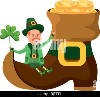 St Patricks Day leprechaun Stock Vektor