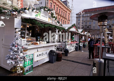 Weihnachten - Advent in Zagreb, Kroatien. Stockfoto