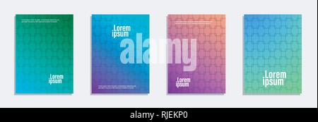 Ein farbenfrohes und modernes Design. Set mit geometrischen Muster Hintergrund design Stock Vektor