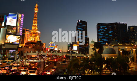 Las Vegas, Nevada, USA - Januar 24, 2015: Die Skyline von Las Vegas Stockfoto