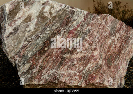 Marmor ist ein metamorphes Gestein aus rekristallisiertes Karbonat Mineralien, am häufigsten Calcit oder Dolomit - Geologie Stockfoto