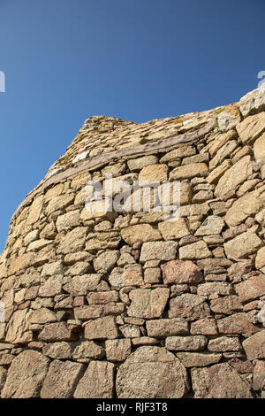 Beispiele für schöne viktorianische Mauerwerk im Chateau L'Etoc auf AldernetChannel Inseln. Große Bereiche der blauen Himmel zum Kopieren zur Verfügung. Stockfoto