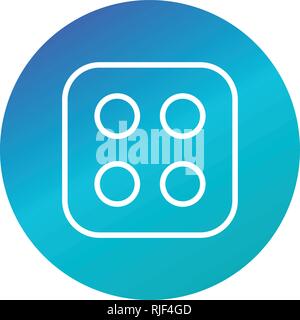 Würfel 4 Vektor Icon Zeichen Symbol Vektor Illustration für den privaten und gewerblichen Gebrauch... Reinigen Sie trendige Symbol... Stock Vektor