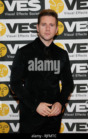 Beverly Hills, USA. 05 Feb, 2019. Schauspieler Allen Leech stellt auf der 17. jährlichen VES Awards im Beverly Hilton Hotel am Dienstag, Februar 5, 2019 in Beverly Hills, Kalifornien. Foto von Danny Moloshok/Moloshok Fotografie, Inc./imageSPACE Credit: Imagespace/Alamy leben Nachrichten Stockfoto