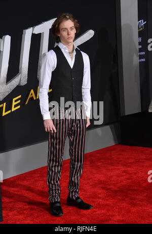 Los Angeles, USA. 05 Feb, 2019. Großbritannien Dalton bei der Premiere für "Alita: Battle Angel' im Regency Dorf Theater, Westwood. Foto: Paul Smith/Alamy leben Nachrichten Stockfoto