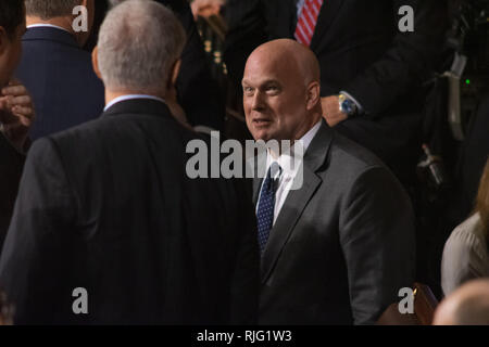 Washington, District of Columbia, USA. 5. Februar, 2019. Der Attorney General Matthew Whitaker an der Lage der Union, Dienstag, Februar 5, 2019 Quelle: Douglas Christian/ZUMA Draht/Alamy leben Nachrichten Stockfoto