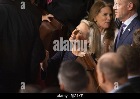 Washington, District of Columbia, USA. 5. Februar, 2019. Sekretär der Homeland Security KIRSTJEN NIELSEN an der Lage der Union, Dienstag, Februar 5, 2019 Quelle: Douglas Christian/ZUMA Draht/Alamy leben Nachrichten Stockfoto