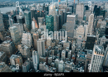 Aus der Vogelperspektive aerial Stadtbild Blick auf Midtown Manhattan, New York City Stockfoto