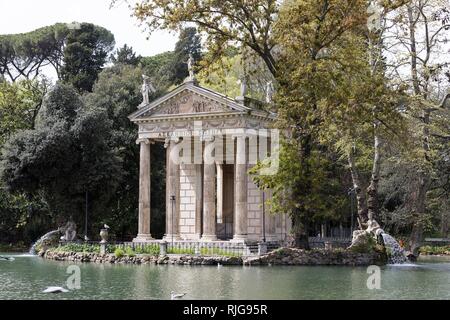 Tempio di Esculapio, Tempel des Asklepios, Villa Borghese, Rom, Italien Stockfoto