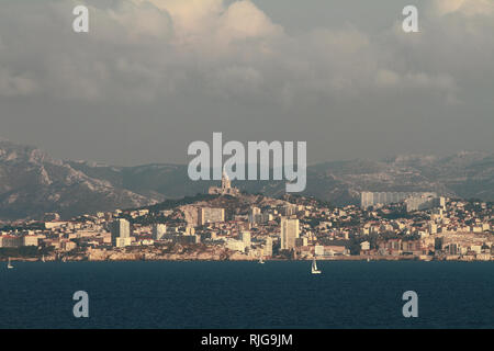 Stadt am Meer. Marseille, Frankreich Stockfoto