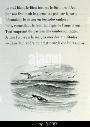 Illustration von G. Bellenger, für 'Les Destinees" eine Sammlung von Gedichten von Alfred Victor, Comte de Vigny (1797 - 1863); französischer Dichter und früher Führer der französischen Romantik. Stockfoto