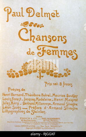 Chansons de Femmes" 1897; von Paul Delmet, (1862-1904), französischer Komponist, mit Illustrationen von Theophile-Alexandre Steinlen (1859 - 1923) Stockfoto