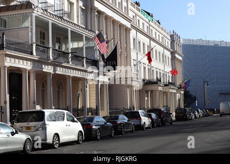 Botschaften Belgrave Square London Stockfoto