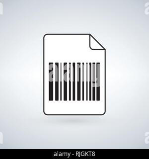Papier Barcode Symbol, Vektor illlustration auf weißem Hintergrund Stock Vektor