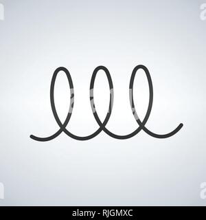 Spirale Vektorsymbol, schwenken Sie die Umrisse, einfachen Stil isoliert. Stock Vektor