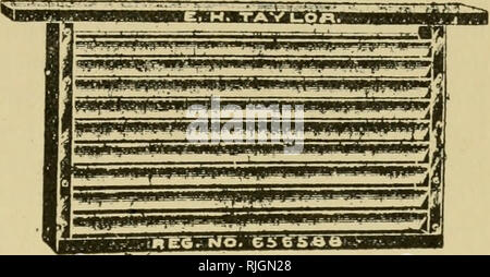 . Bienen für Vergnügen und Profit; ein Leitfaden für die Manipulation von Bienen, die Erzeugung von Honig, und die allgemeine Verwaltung der Imkerei. Bienen. Die KRANKHEITEN DER BIENEN. 85 Es als zu speichern (was würden Sie tun, wenn der Sirup dick waren), und damit die Krankheit schneller geheilt werden. Die beste Zuführung für kranke Bienen zu verwenden ist Taylor's "physic" Anleger, die von den Herren E.H. Taylor Ltd., von Welwyn, Herts hergestellt wird. Diese Zuführung besteht aus Gerahmten Ebenen aus Metall Tröge, zwischen der obersten und der oberen Leiste des Rahmens eine Biene Raum zur Verfügung gestellt wird. Es sollte in der Lage sein Stockfoto