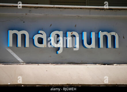 Das Logo der Marke/das Logo der Marke Magnum", Tel Aviv, Israel (nur fuer redaktionelle Verwendung. Keine Werbung. Referenzdatenbank: http://www. Stockfoto