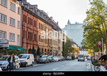 Würzburg, Deutschland - ca. August 2018: Das stadtbild von Würzburg in Deutschland Stockfoto