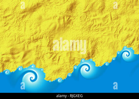 Abstrakte Sand und Wellen Strand Hintergrund Stockfoto