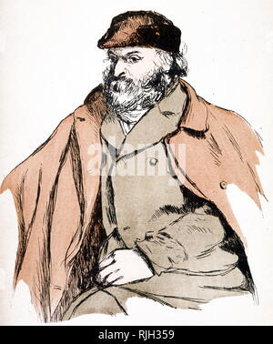 Abbildung: Portrait von Paul Cézanne (1839 - 1906) Französische Künstler und Post-Impressionist Painter Stockfoto